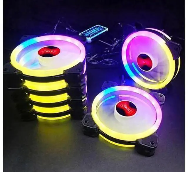 Alt view image 3 of 7 - 12cm RGB Series Case Fan, Wireless RGB LED 120mm Fan,Quiet Edition High Airflow Adjustable Color LED Case Fan For PC Cases