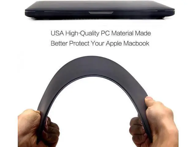 Alt view image 7 of 7 - Macbook Pro 13 inch Retina Case Rubberized Hard Case for MacBook Pro 13.3" with Retina Display A1502 A1425 Shell Cover with Keyboard Skin Black