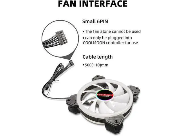 Alt view image 7 of 7 - 12cm RGB Series Case Fan, Wireless RGB LED 120mm Fan,Quiet Edition High Airflow Adjustable Color LED Case Fan For PC Cases Gray