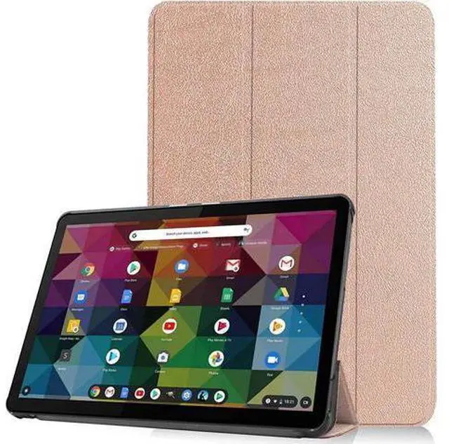 Main image of Compatible with Lenovo IdeaPad Duet Chromebook 10.1" 2020, Shockproof Protective Cover with Auto Wake/Sleep Kickstand for Lenovo IdeaPad Duet Chromebook 10.1 Inch 2020 Rose Gold
