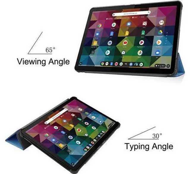 Alt view image 2 of 7 - Compatible with Lenovo IdeaPad Duet Chromebook 10.1" 2020, Shockproof Protective Cover with Auto Wake/Sleep Kickstand for Lenovo IdeaPad Duet Chromebook 10.1 Inch 2020