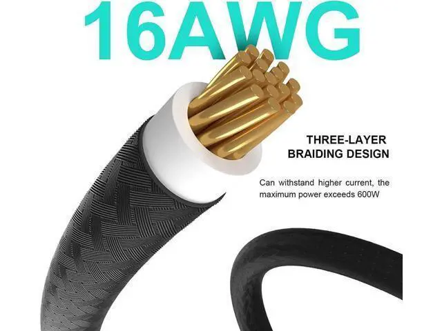 Alt view image 5 of 7 - 16Pin Cable,PCIE GPU Cables,Sleeved 12vhpwr PSU Extension Cable,Mini 12+4 Pin Connector for RTX 3090Ti,4070Ti 4080,4090 Graphics Card Power Supply 16AWG Black