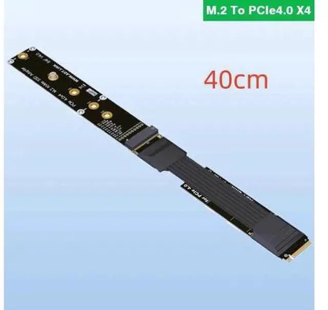 Main image of M.2 NVMe SSD Extension Cable Extender PCIe4.0 X4 Full Speed NVMe M-Key Supports M.2 NVME, Ultra SSD SSD Drives Grey