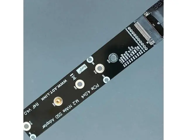 Alt view image 3 of 6 - M.2 NVMe SSD Extension Cable Extender PCIe4.0 X4 Full Speed NVMe M-Key Supports M.2 NVME, Ultra SSD SSD Drives Grey