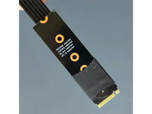 Alt view image 4 of 6 - M.2 NVMe SSD Extension Cable Extender PCIe4.0 X4 Full Speed NVMe M-Key Supports M.2 NVME, Ultra SSD SSD Drives Grey