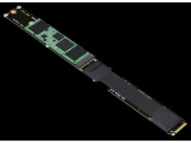 Alt view image 6 of 6 - M.2 NVMe SSD Extension Cable Extender PCIe4.0 X4 Full Speed NVMe M-Key Supports M.2 NVME, Ultra SSD SSD Drives Grey