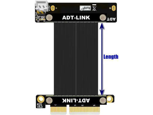 Alt view image 3 of 5 - Riser U.2 Interface U2 To PCI-E 4.0 X4 SFF-8639 NVMe Solid State Transfer Extension Data Gen4.0 Cable 4 PCIe 4x Grey