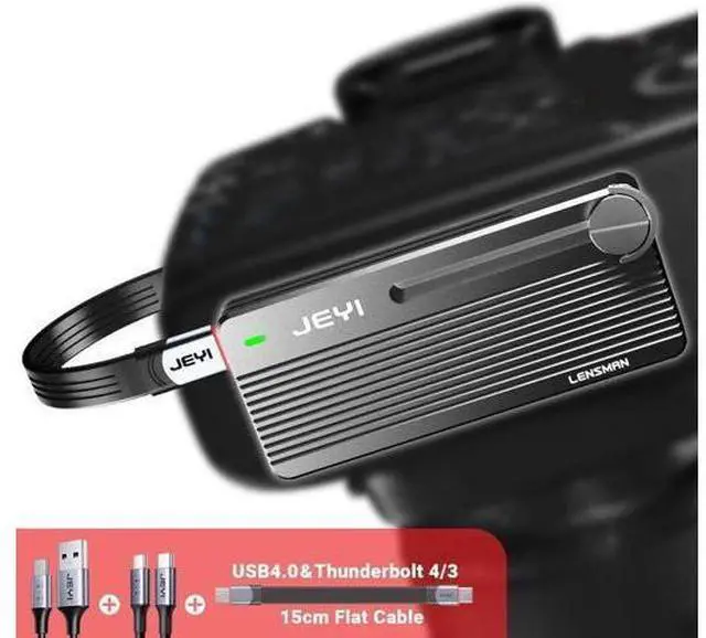 Main image of M.2 NVMe SSD Enclosure with Camera Mounting Screw, USB 3.1 Gen2 10Gbps Transfer Camera Footage, Compatible with PC, phone