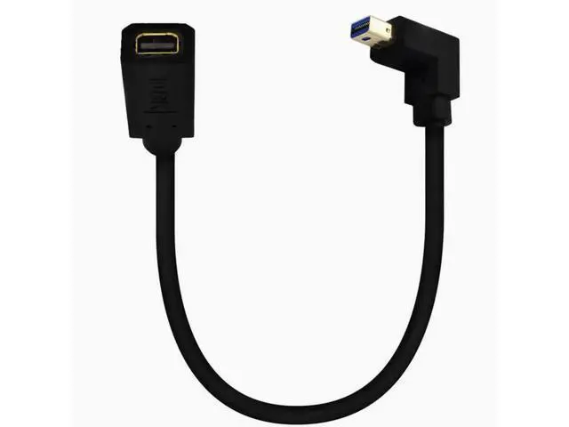 Alt view image 5 of 6 - Gold plated 1.4 Mini DP male to female extension cable 8K Elbow Mini DisplayPort HD cable