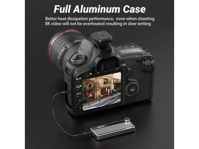 Alt view image 3 of 7 - M.2 NVMe SSD Enclosure with Camera Mounting Screw, USB 3.1 Gen2 10Gbps Transfer Camera Footage, Compatible with PC, phone