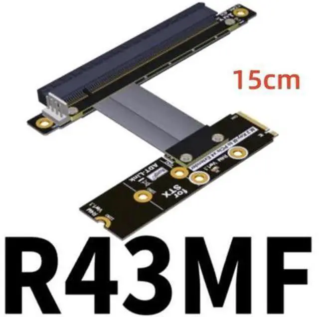 Main image of PCI-E 3.0 Riser Card M.2 for NGFF for NVMe to PCIe x16 Extension Cable Gen3 SATA Power Cable 32G/bps for BTC Miner Black