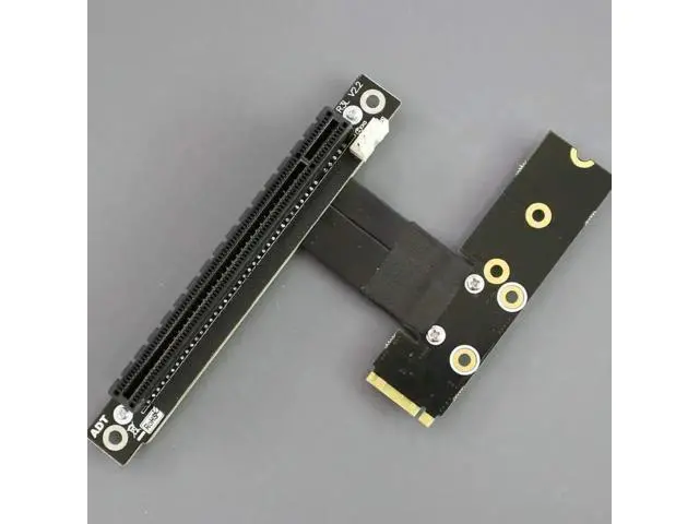 Alt view image 5 of 7 - PCI-E 3.0 Riser Card M.2 for NGFF for NVMe to PCIe x16 Extension Cable Gen3 SATA Power Cable 32G/bps for BTC Miner Black