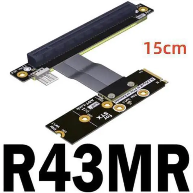 Main image of PCI-E 3.0 Riser Card M.2 for NGFF for NVMe to PCIe x16 Extension Cable Gen3 SATA Power Cable 32G/bps for BTC Miner Grey
