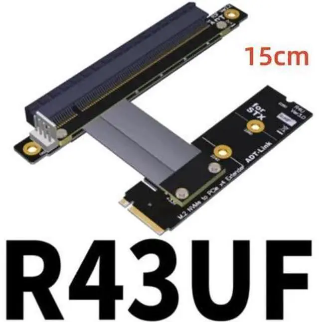 Main image of PCI-E 3.0 Riser Card M.2 for NGFF for NVMe to PCIe x16 Extension Cable Gen3 SATA Power Cable 32G/bps for BTC Miner Silver