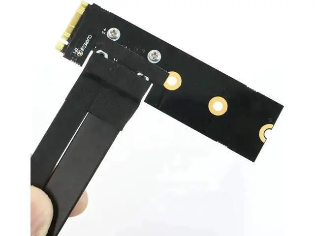 Alt view image 7 of 7 - PCI-E 3.0 Riser Card M.2 for NGFF for NVMe to PCIe x16 Extension Cable Gen3 SATA Power Cable 32G/bps for BTC Miner Gold