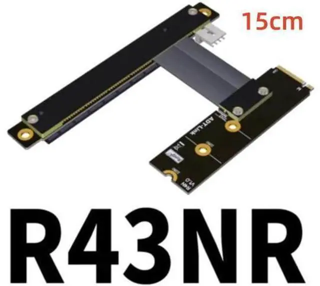 Main image of PCI-E 3.0 Riser Card M.2 for NGFF for NVMe to PCIe x16 Extension Cable Gen3 SATA Power Cable 32G/bps for BTC Miner Rose Gold