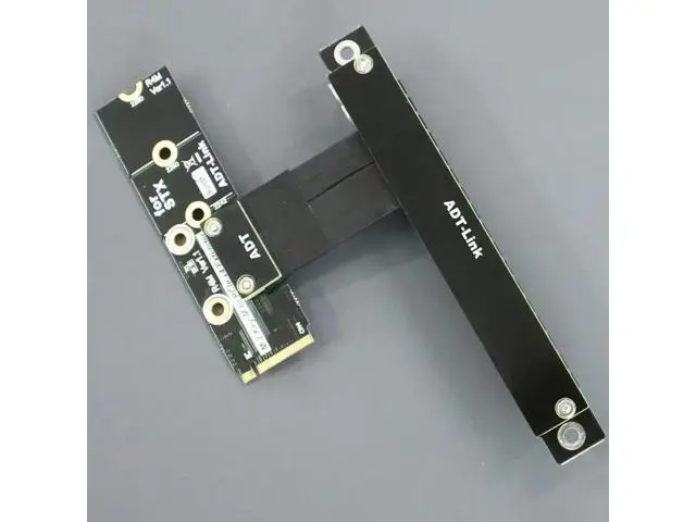 Alt view image 6 of 7 - PCI-E 3.0 Riser Card M.2 for NGFF for NVMe to PCIe x16 Extension Cable Gen3 SATA Power Cable 32G/bps for BTC Miner Space Gray