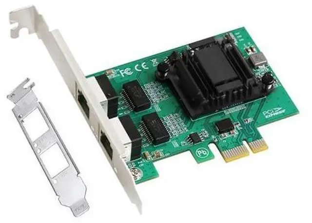 Main image of 2-Port Gigabit Pcie Network Card 1000M Dual Ports PCI Express Ethernet Adapter With 82571EB LAN NIC Card For Windows
