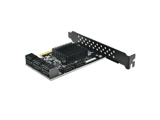 Alt view image 2 of 4 - 88SE9215 Chip 8 Ports SATA 3.0 To Pcie Expansion Card PCI Express SATA Adapter SATA 3 Converter With Heat Sink For HDD