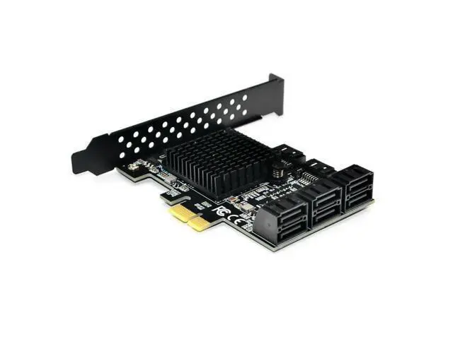 Alt view image 3 of 4 - 88SE9215 Chip 8 Ports SATA 3.0 To Pcie Expansion Card PCI Express SATA Adapter SATA 3 Converter With Heat Sink For HDD