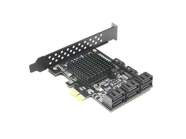Alt view image 4 of 4 - 88SE9215 Chip 8 Ports SATA 3.0 To Pcie Expansion Card PCI Express SATA Adapter SATA 3 Converter With Heat Sink For HDD