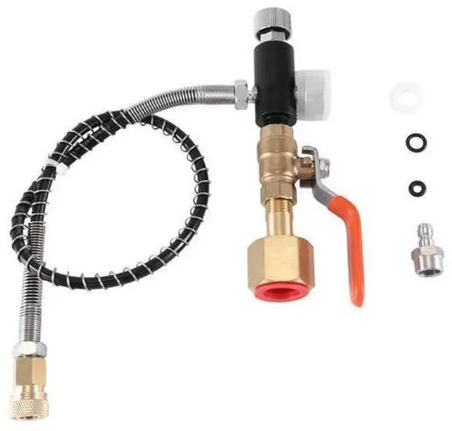 Main image of Charging Valve Connector, Carbon Dioxide Inflation Connector M11X1 Thread Quick Connect Adapter W21.8-14