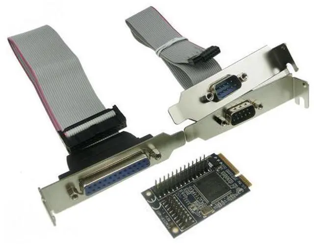 Main image of MINI PCI-e adapter to RS232 serial and parallel transfer COM mini pcie parallel printer port expansion card