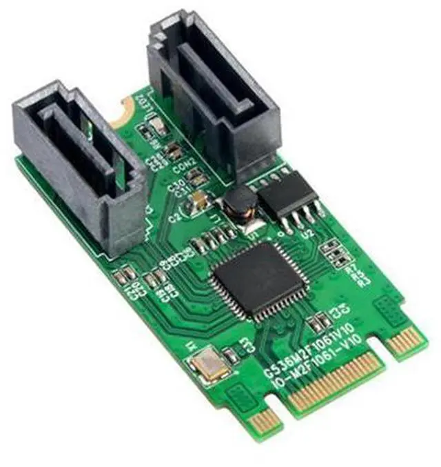 Main image of M.2 B + M Key slot to 2 Port SATA 6G Adapter controller Card Support win 8 10