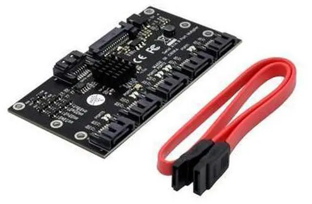 Main image of SATA Expansion Card 1 to 5 Port SATA3.0 Controller Card Motherboard 6Gbps Multiplier SATA Port Riser Card Adapter for HDD