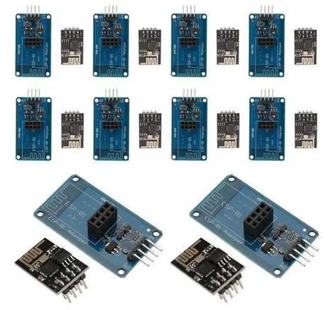 Main image of ESP8266 ESP-01 WiFi Wireless Adapter Module 3.3V 5V Esp01 Breakout PCB Adapters-AB01