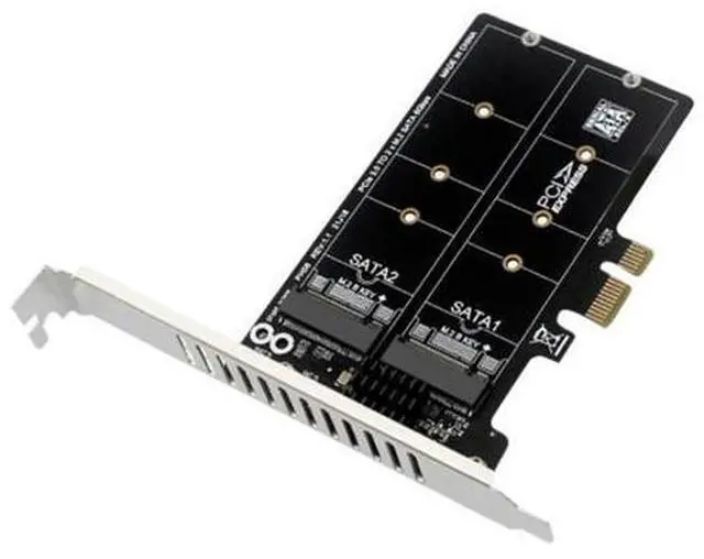 Main image of NGFF SSD Expansion Card M.2 SATA SSD to PCIE Adapter Card Dual-Disk Array Card RAID Expansion Card JMB582 Chipset