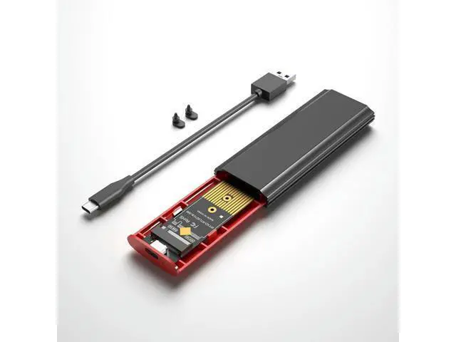 Alt view image 3 of 4 - 3X M2 SSD NVME Enclosure M.2 To USB 3.1 SSD Box Case For M.2 Pcie Nvme M Key 2230/2242/2260/2280 Tool Adapter,Black