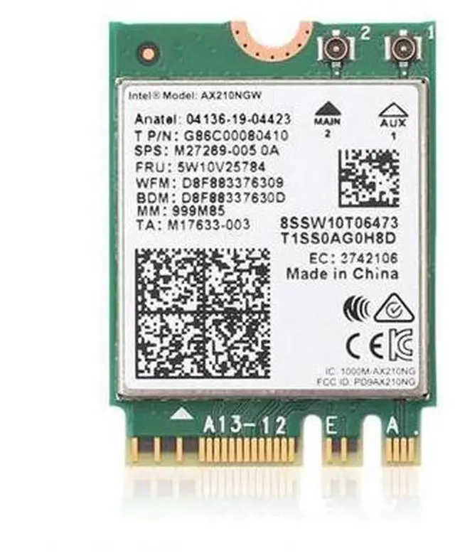 Main image of AX210NGW 6E Network Card 5374M 5G Dual Band Wireless Network Adapter Bluetooth 5.2 for Laptop NGFF M2