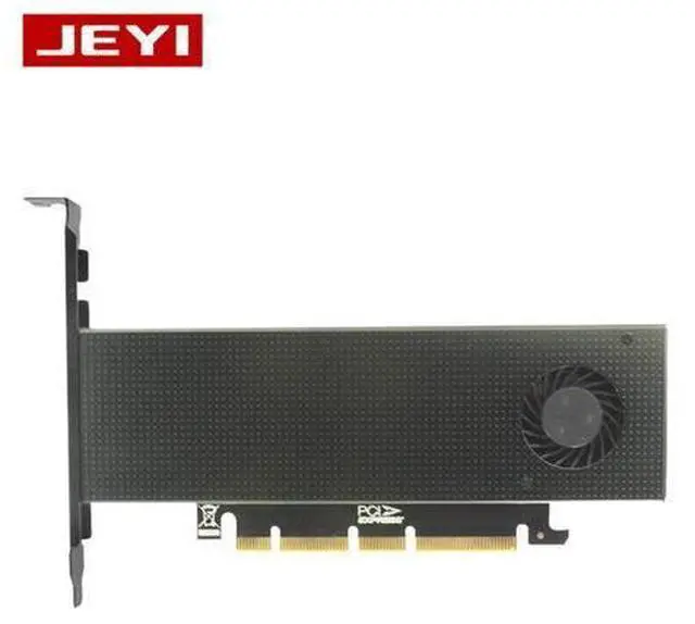 Main image of JEYI SK9Pro m.2 expansion NVMe adapter NGFF turn PCIE3.0 cooling fan SSD dual add on card SATA3 with fan Aluminum cover cool bar