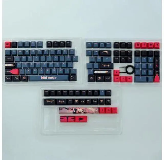 Main image of 129 Keys PBT Keycaps Profile Mori Calliope Dye Sub Personalized Keycap For Mx Switch Custom Gaming Mechanical Keyboard