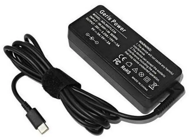 Main image of 20V 3.25A 65W USB-C Type-C Laptop Ac Power Adapter Charger for X1 Carbon 2017 E480 E580 S2 Yoga 2018