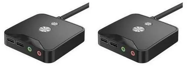 Main image of 2X Computer Desktop Power Switch External PC Host Power Supply On/Off Push Button Switch, Dual USB And Audio Ports