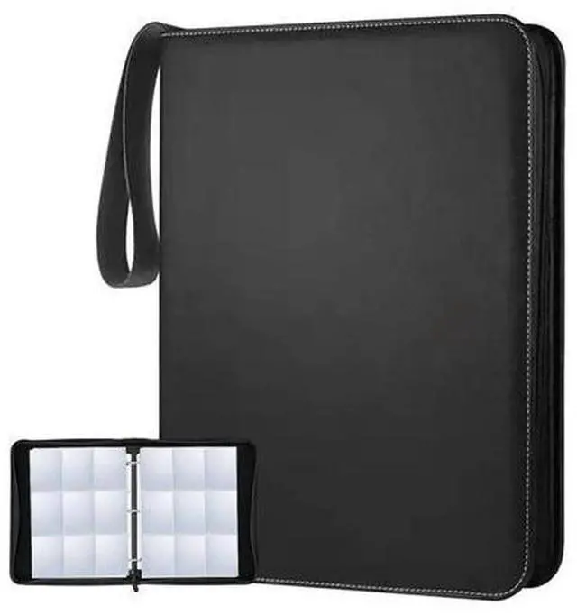 Main image of Trading Card Binder 900 Pockets, 9-Pocket Card Collection Binder,For Game/Football/Baseball Card Black-AB01