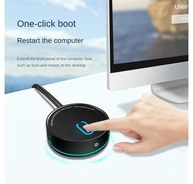 Main image of Computer Desktop Switch Internet Cafe Universal USB3.0 Home Desktop External Power Extension Button,Out USB with Audio-AB01