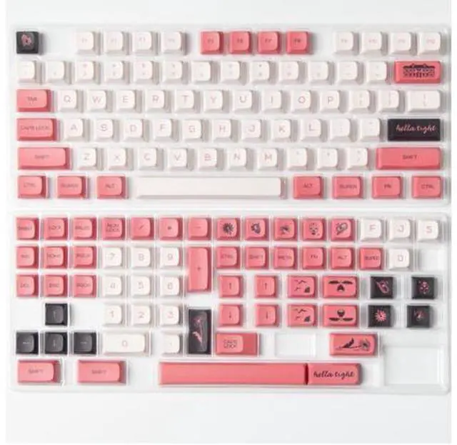 Main image of 137 Key PBT Keycap Dye Sublimation XDA Profile Personalized Minimalist Pink Fledgling Keycap For Mx Switch Mechanical Keyboard