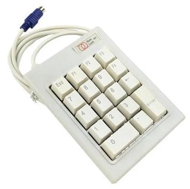 Main image of 18 Keys PS/2 ESC Key Wired Mechanical Password Finance Number Numberic Keypad Keyboard F1 F2 F3 F4 DELETE KEY