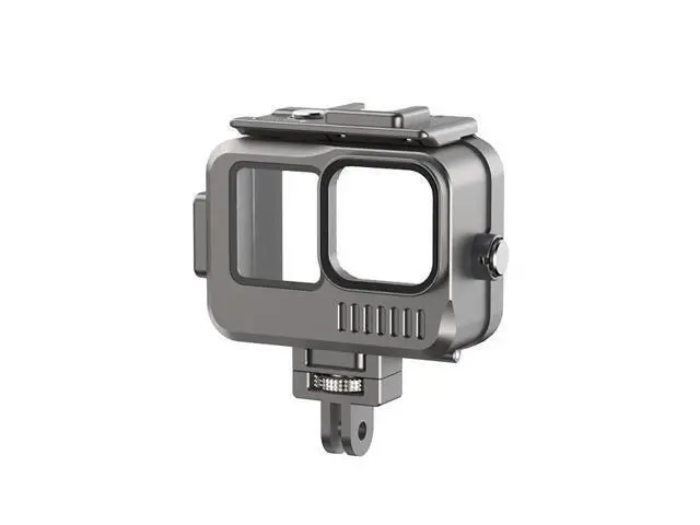 Alt view image 2 of 2 - Aluminum Waterproof Case Underwater 40M Protective Housing Shell for Gopro Hero 13 12 11 10 9 Accessories Tow Cold Shoe Design