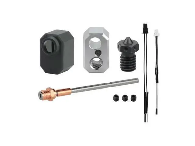 Alt view image 2 of 4 - For Prusa I3 MK4 Extruder Hotend Kit 0.4MM Hardened Steel Nozzle Aluminum Heating Block 24V 40W Heating Rod