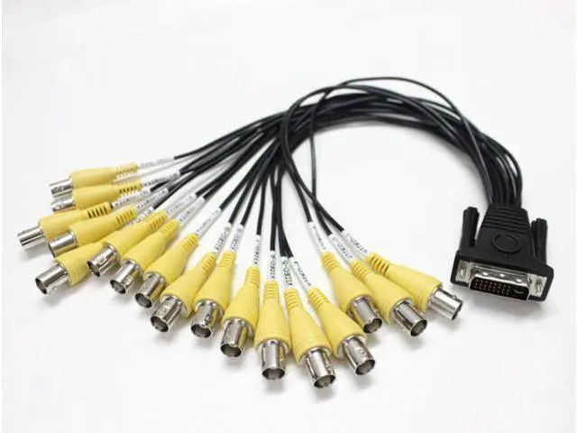 Main image of DVI Male to BNC Female Breakout Cable DVI 24+5 to 16 BNC VIDEO+1 BNC VID OUT line For Geovision GV-1480A DVR CCTV Card