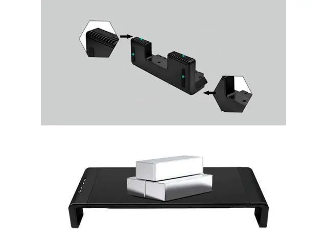 Alt view image 3 of 4 - Desktop Monitor Stand Computer Raised Frame Folding Desktop Raised Frame Portable Charging Storage Stand For Computer