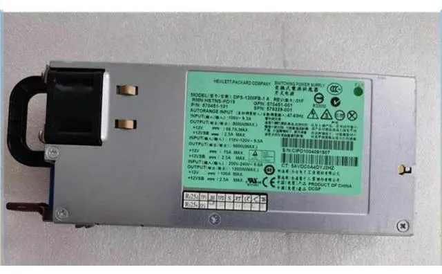 Main image of power supply for HP1200W DL580G7 DPS-1200FB-1 A 570451-001 570451-101Platinum power supply