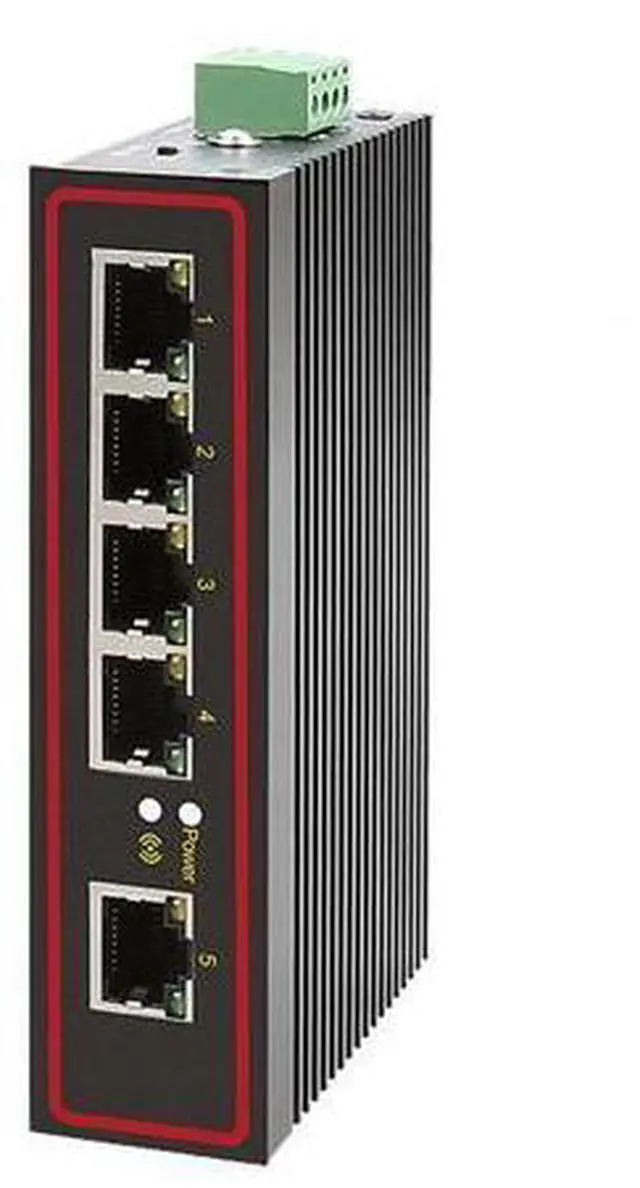 Main image of Industrial 5 port ethernet LAN switch 100M DOUBLE DC POWER high and low temperature SURGE PROTECTION