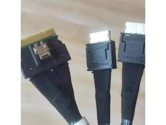 Alt view image 2 of 2 - Slim Line SAS Cable forSlim SAS SFF-8654 8i To 2Oculink SFF-8611 Data Cable SC17A61110