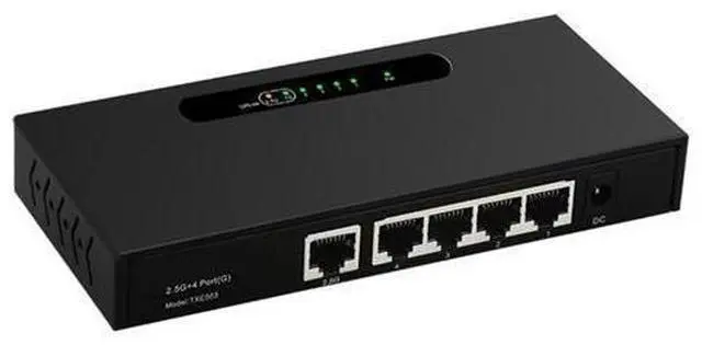 Main image of 2.5G Gigabit Switch 4 Port Gigabit Ethernet Switch Unmanaged Switch Home Switch Network Splitter EU Plug