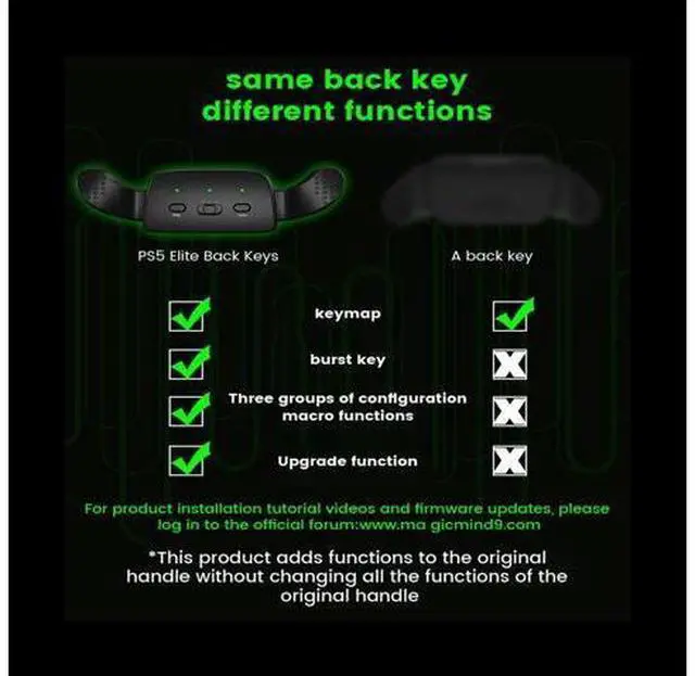 Main image of DATA FROG Back Button for PS5 Controller Attachment Upgrade Board Redesigned Shell Programable Rise Remap Kit for PS5(B)